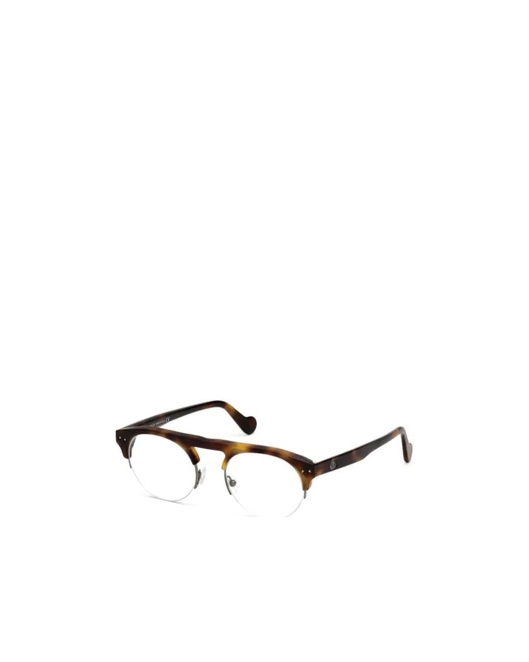 Moncler White Eyewear Round Frame Glasses for men