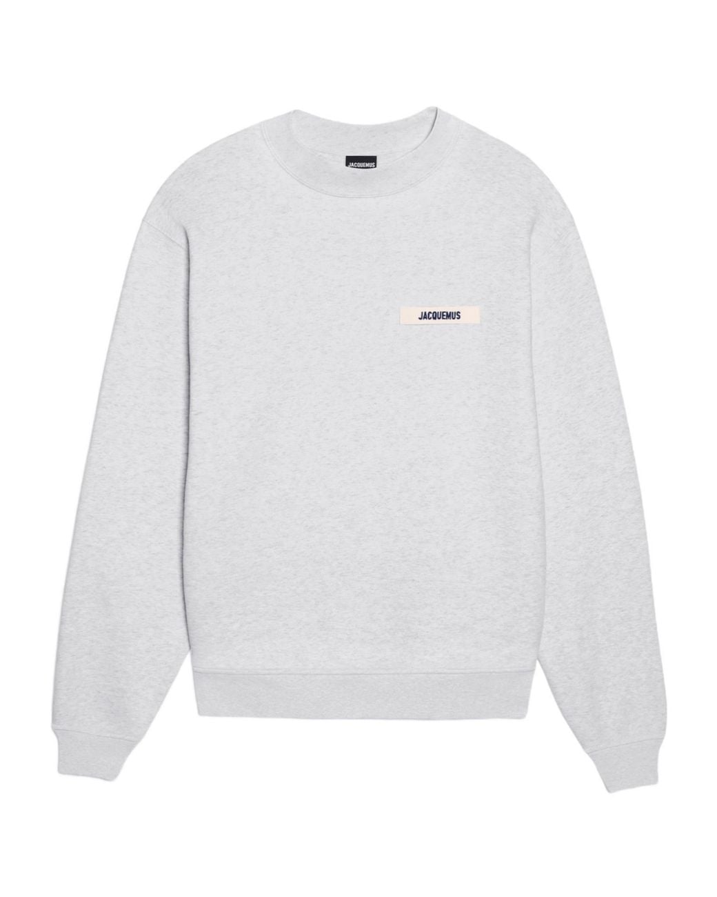 Jacquemus White Logo Patch Crewneck Sweatshirt for men