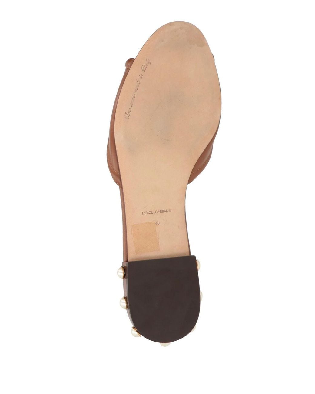 Dolce & Gabbana Brown Minimalist Slippers