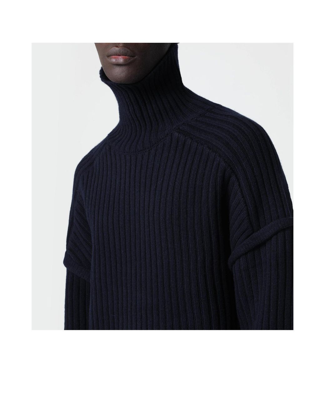 Séfr Blue Turtleneck Sweater for men