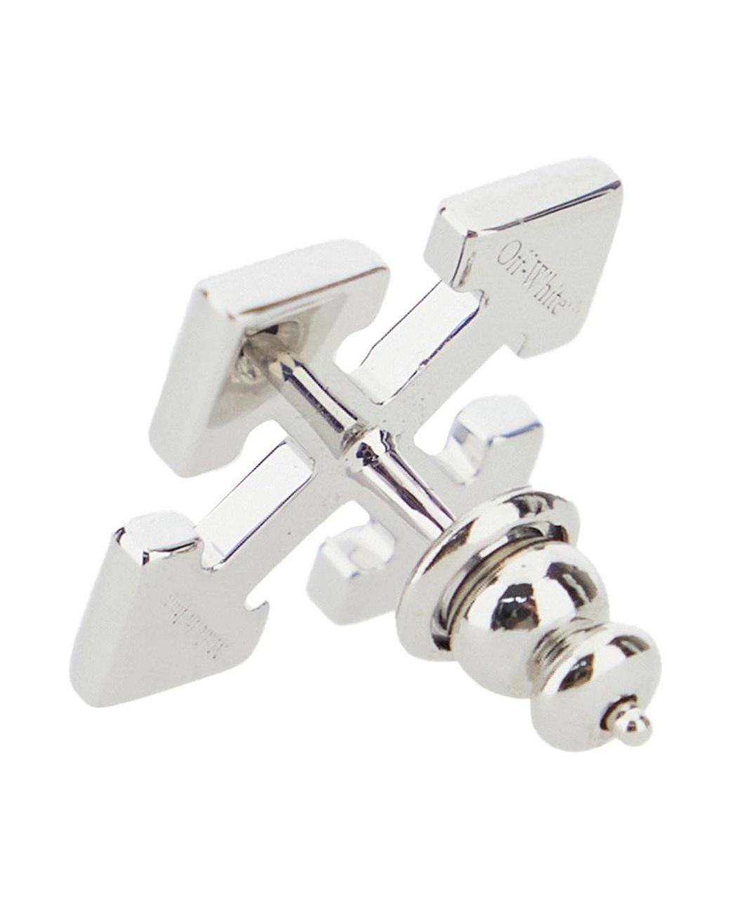 Off-White c/o Virgil Abloh White Arrow Logo Engraved Earring for men