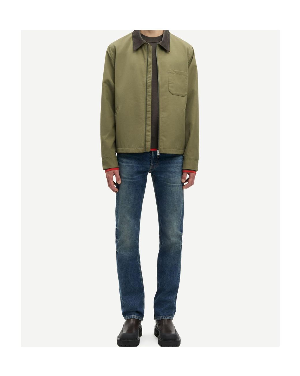 Samsøe & Samsøe Green Samsøe Samsøe Sarobin Zip Jacket for men