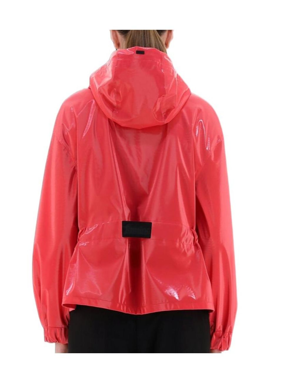 Herno Red Drawstring Hooded Jacket