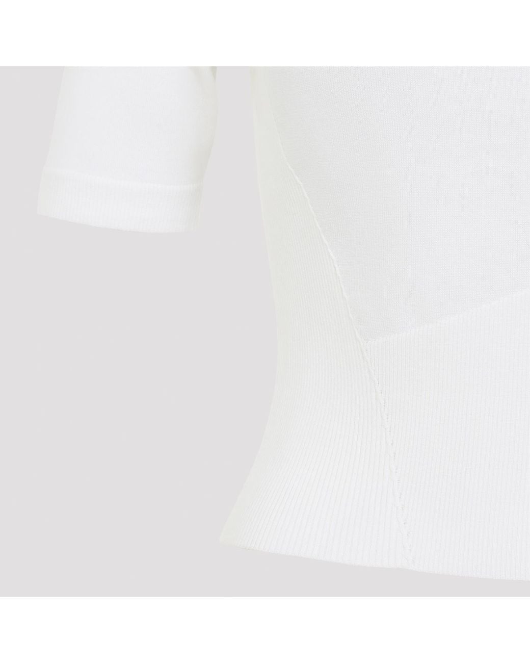 Givenchy White Polo En Maille À Design Côtelé