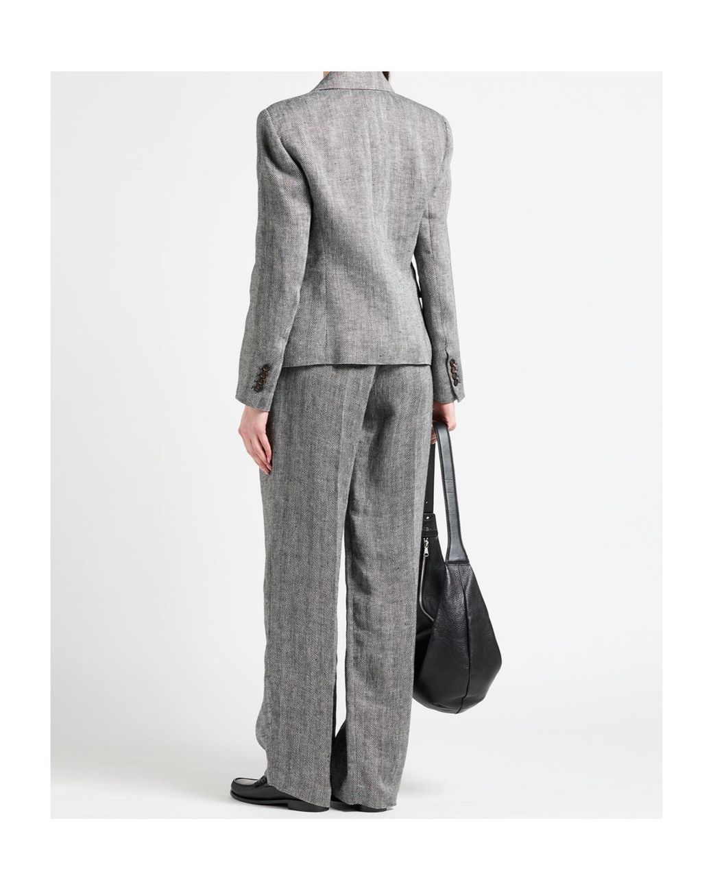 Brunello Cucinelli Gray Single-Breasted Blazer