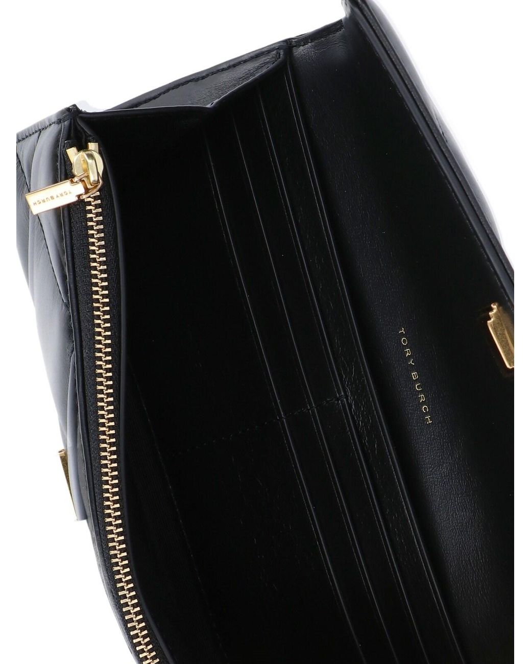 Tory Burch Black Logo-Plaque Wallet