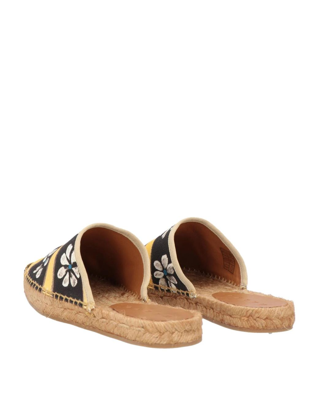 Marni Natural Floral Canvas Hemp Sole Sandals