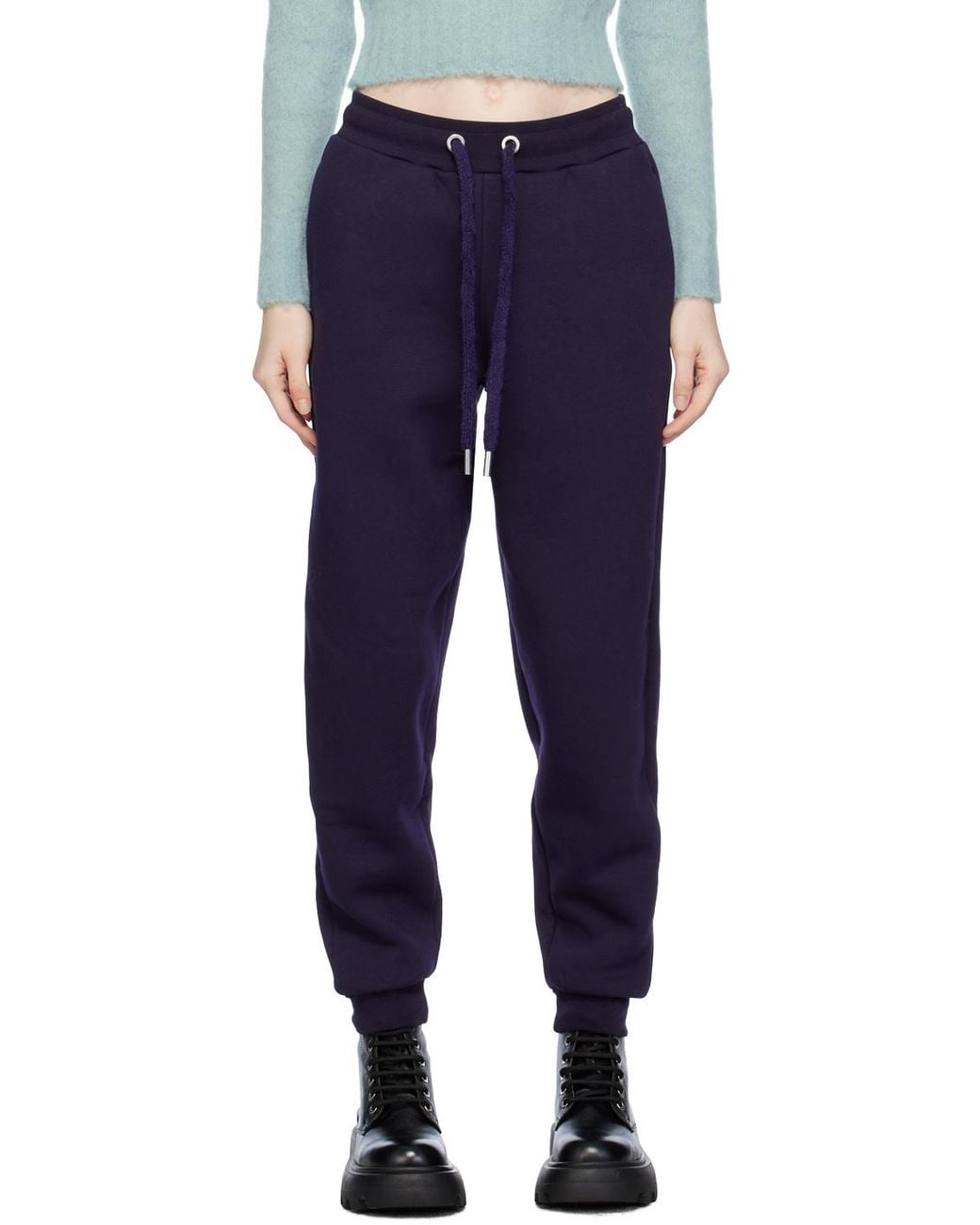 AMI Blue Tapered-Leg Drawstring Track Pants for men