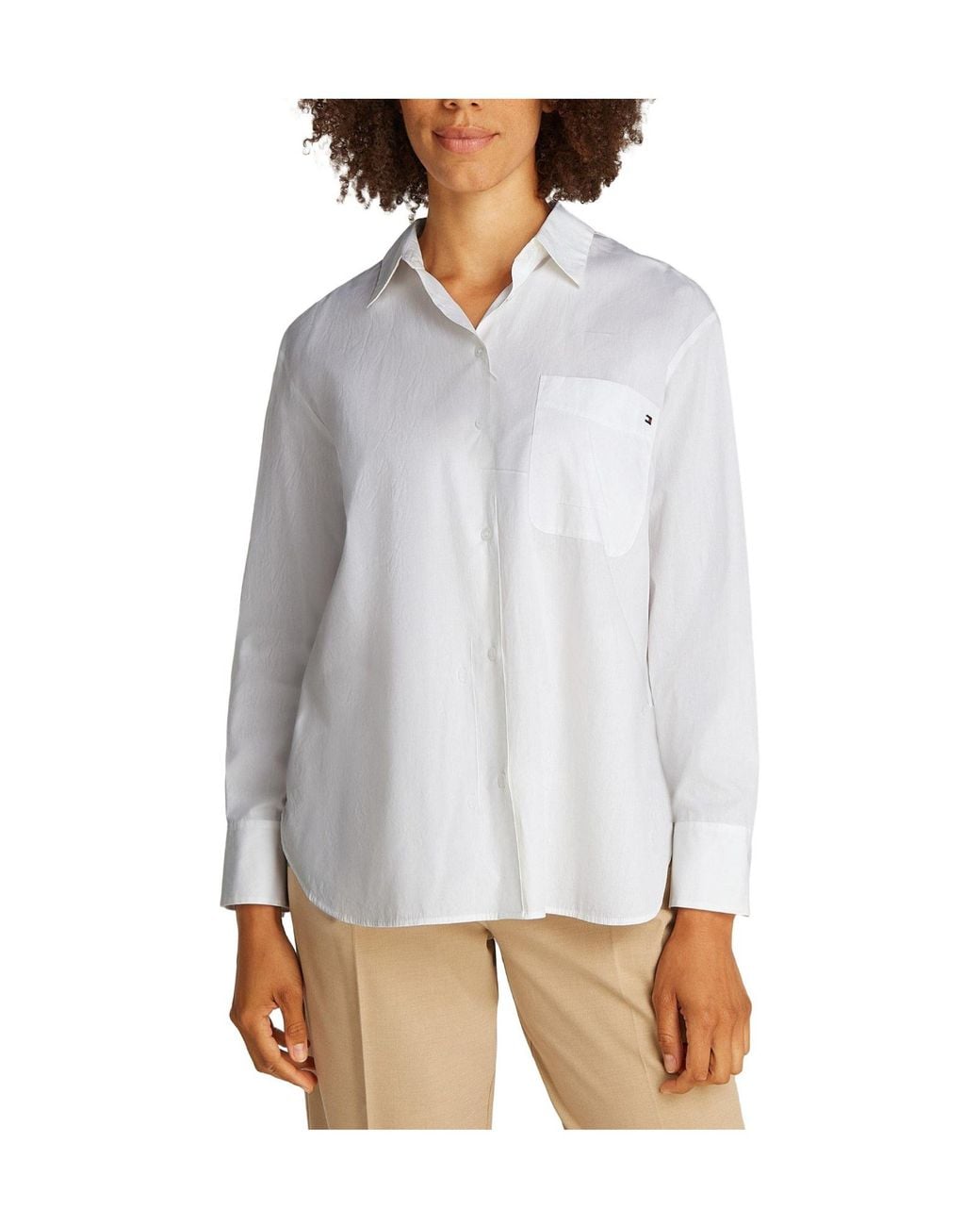 Tommy Hilfiger White Pointcollar Longsleeve Shirt