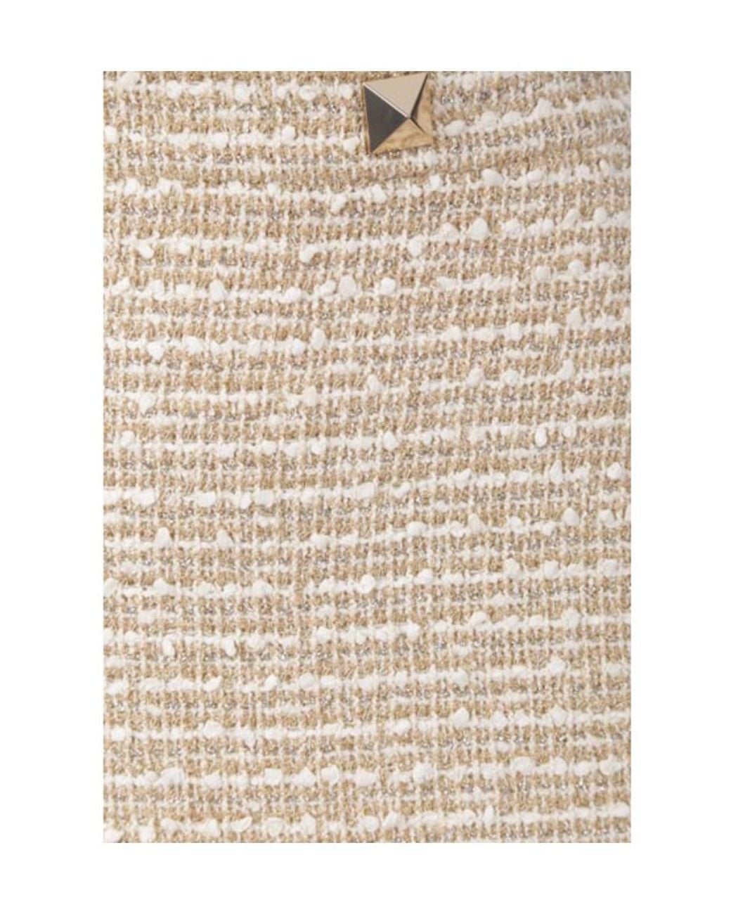 Valentino Natural Tweed Mini Skirt