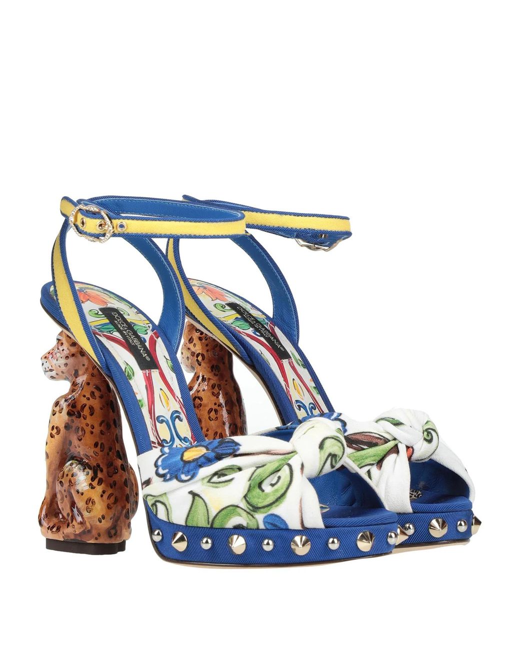 Dolce & Gabbana Blue Floral Print High Heels