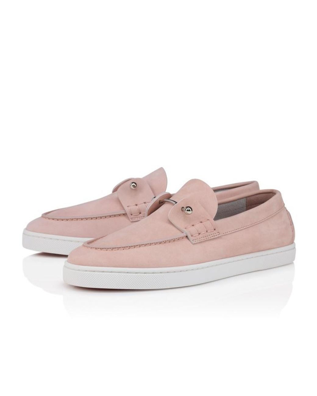 Christian Louboutin Pink Chambeliboat Slip-On Boat Shoes
