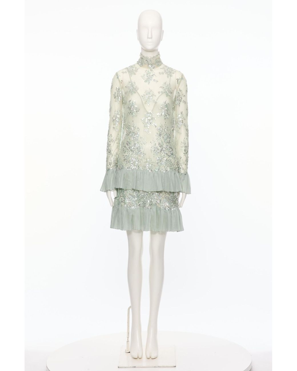 Valentino White Long Sleeve Dress