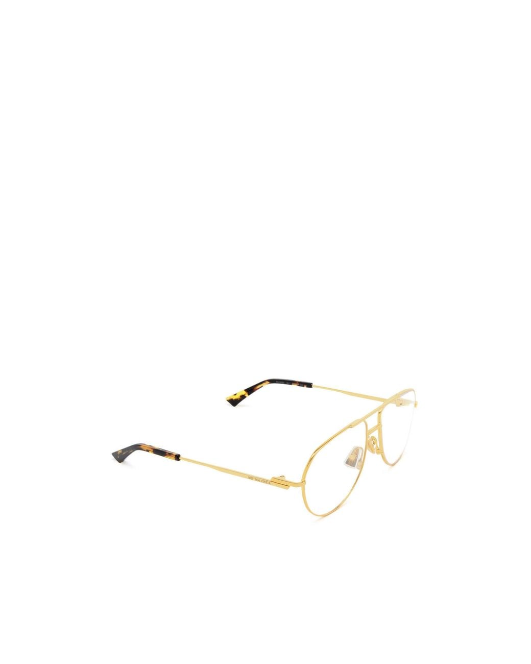 Bottega Veneta White Eyewear Aviator Glasses And Frames for men
