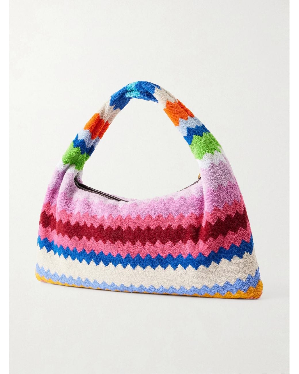 Missoni Red Striped Terry Shoulder Bag