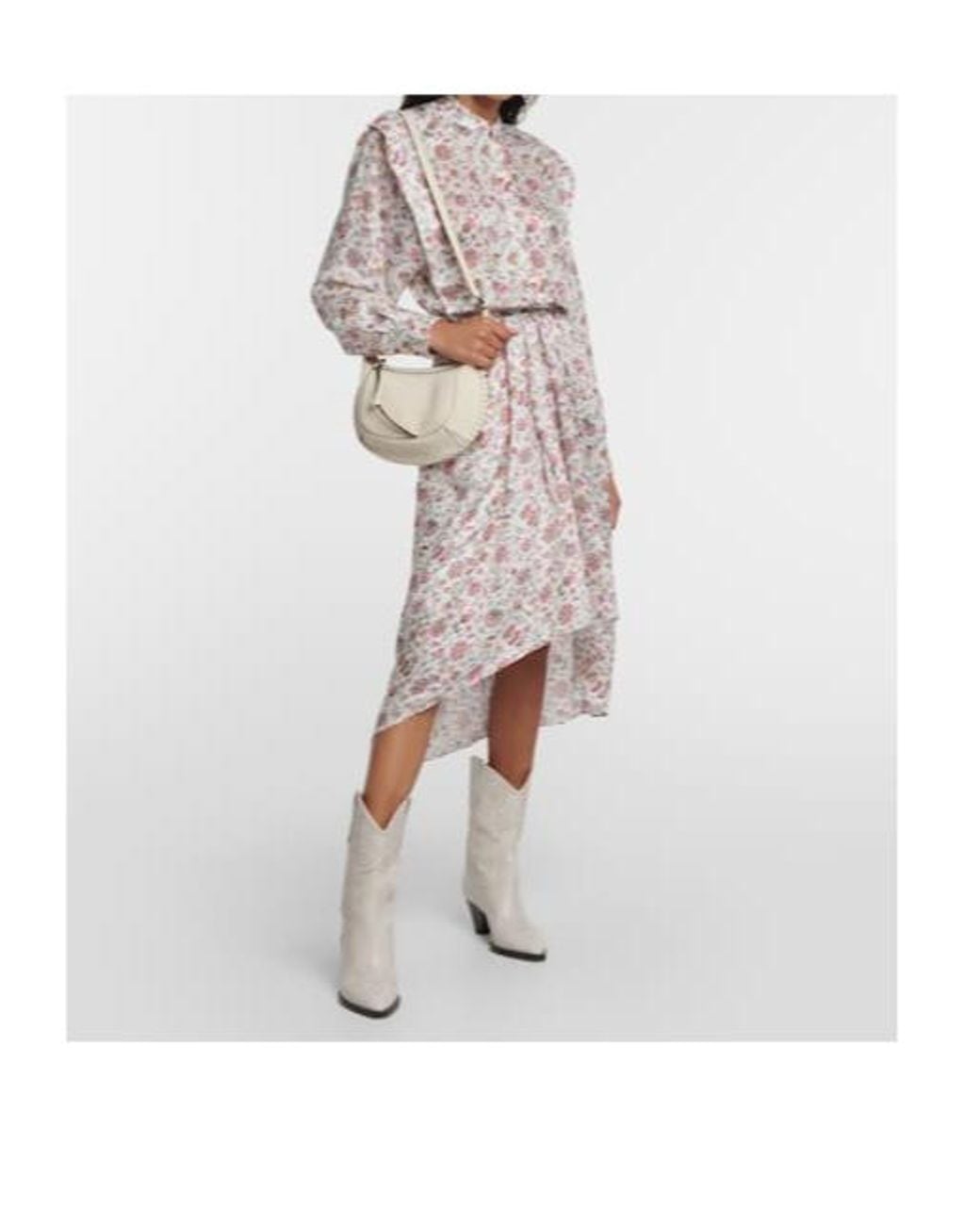 Isabel Marant White Lokeya Floral Midi Dress