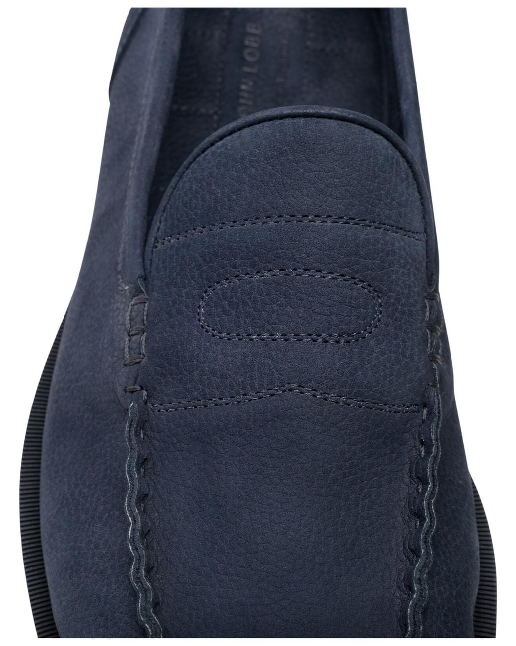 John Lobb Blue Pace Loafers for men