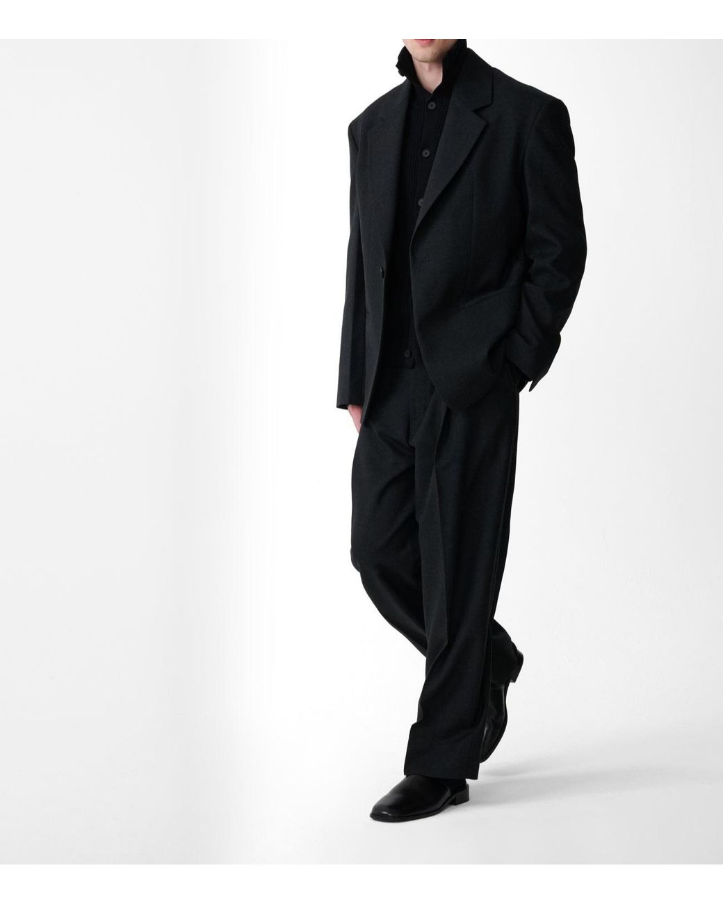 Studio Nicholson Black Fenn Single-Breasted Blazer for men