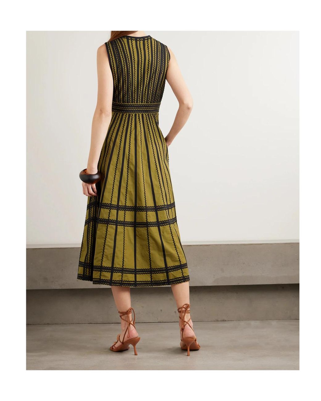 Ulla Johnson Green V-Neck Dress