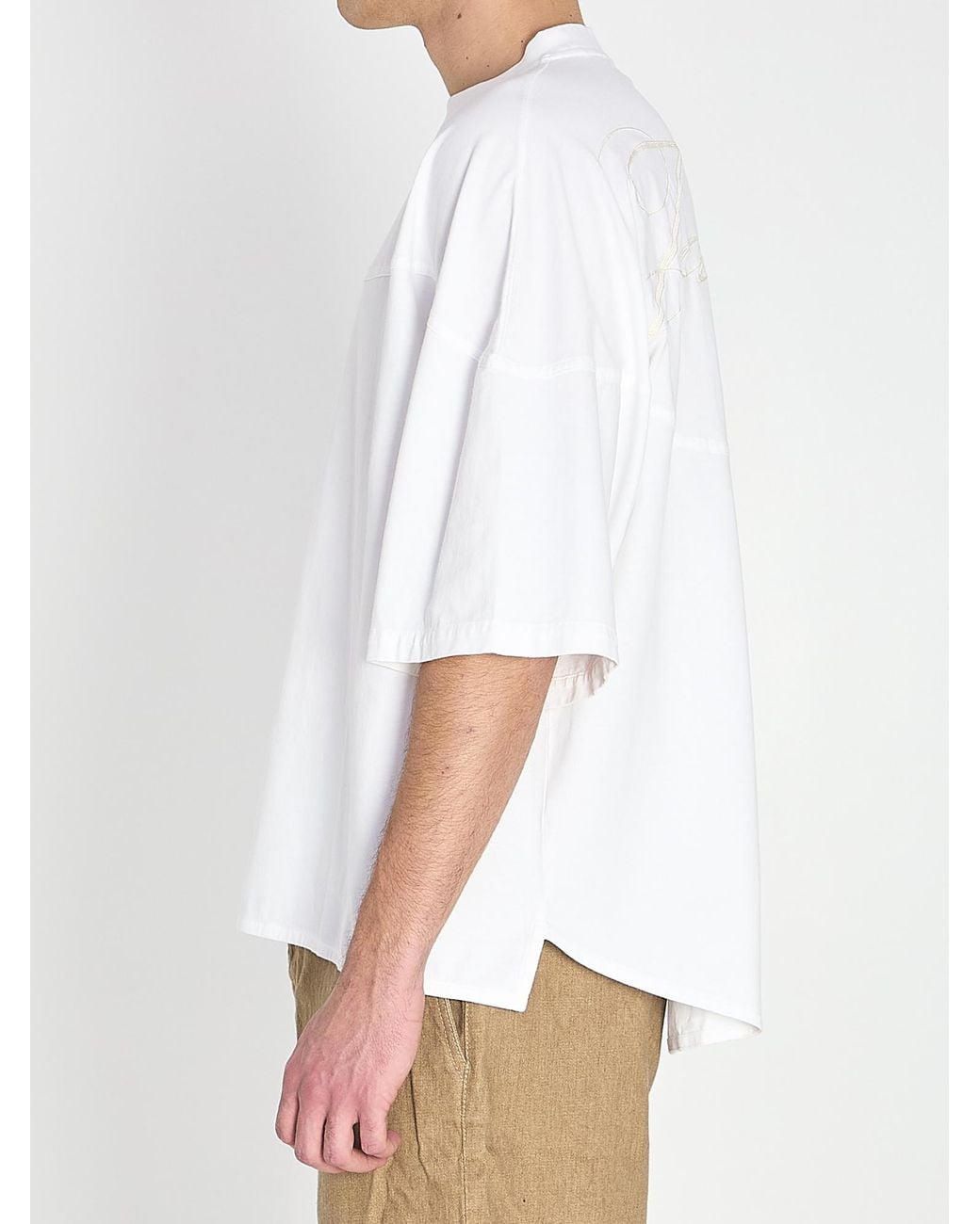 Jacquemus White Atelier Crewneck T-Shirt for men