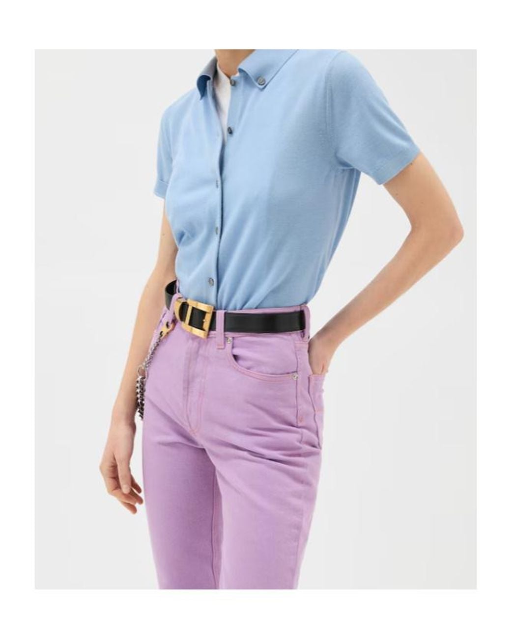 Versace Blue Buttoned Cardigan