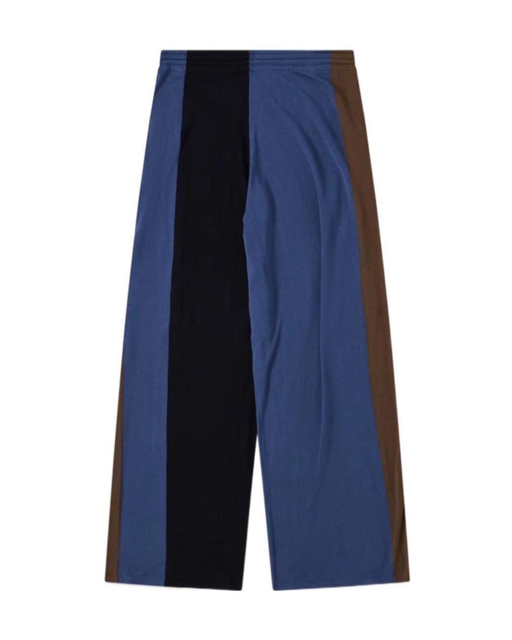 Kiko Kostadinov Blue Color-Blocked Drawstring Casual Pants for men