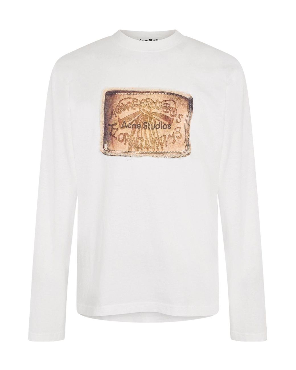 Acne White Minimalist Long Sleeve Top