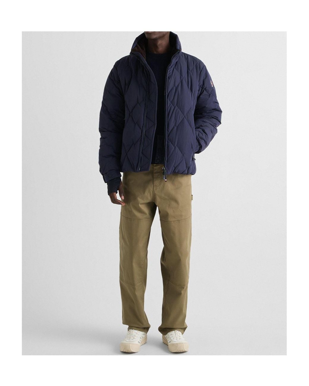 Moncler Blue Diamond Quilted Puffer Jacket for men