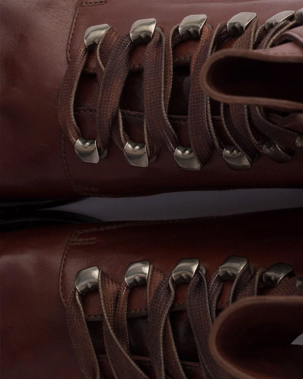 Prada Brown Lace-Up Ankle Boots for men