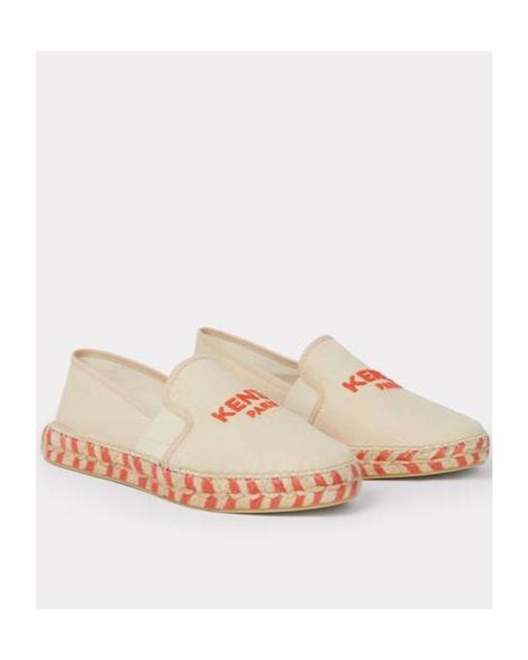 KENZO Pink Logo Embroidered Espadrilles