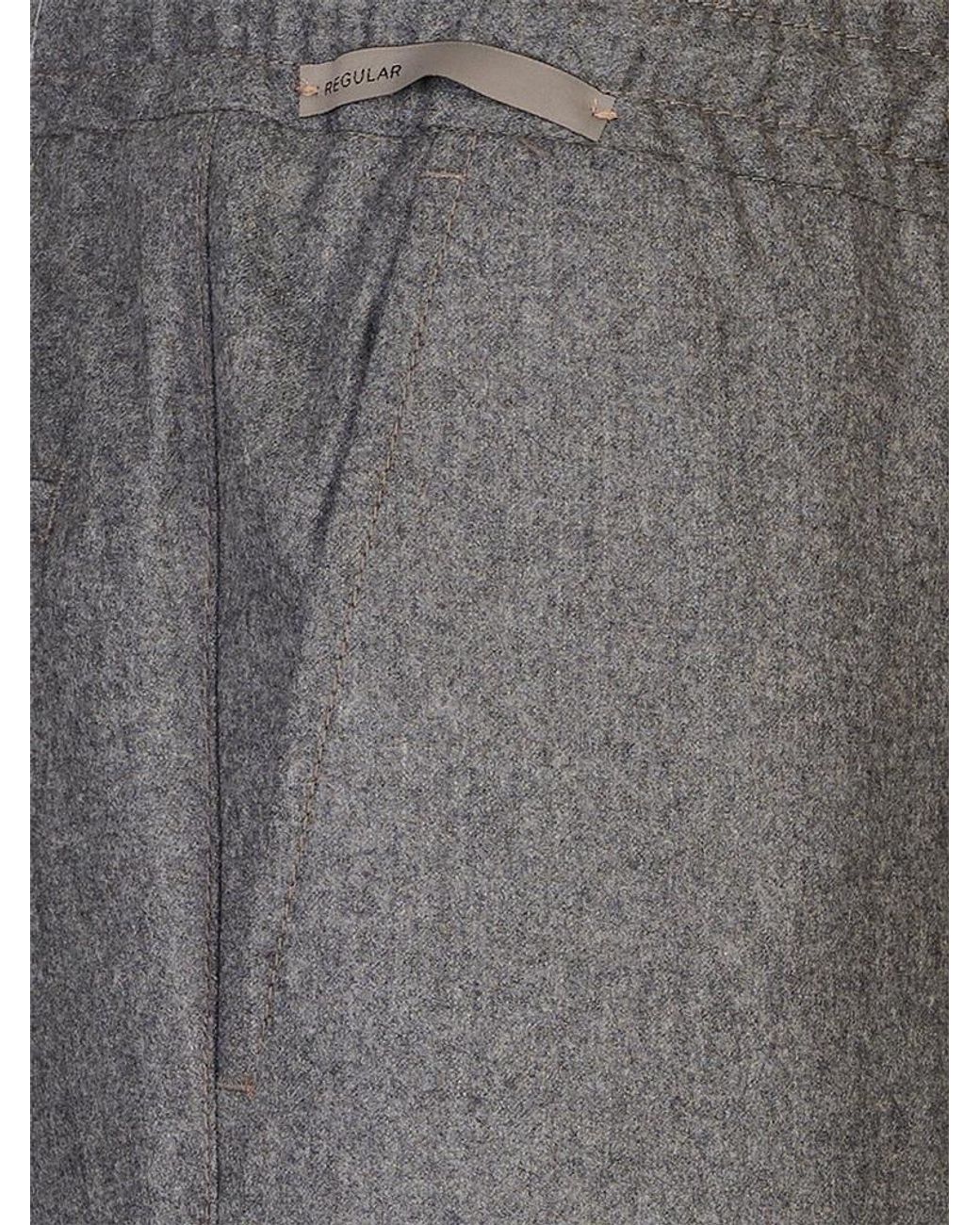 Corneliani Gray Drawstring Trousers for men