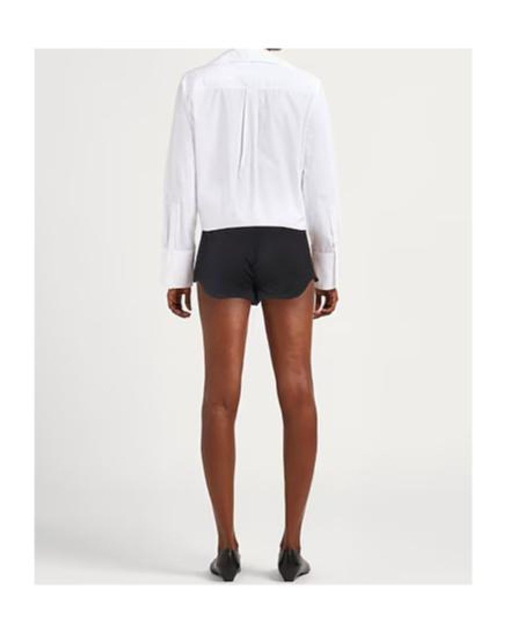 Ganni Black Elastic Waistband Shorts