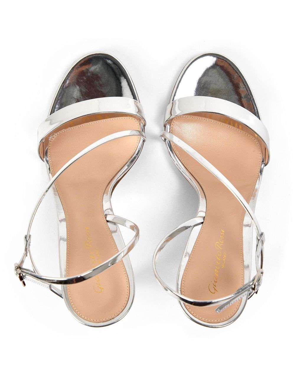 Gianvito Rossi Metallic Minimalist High-Heel Sandals