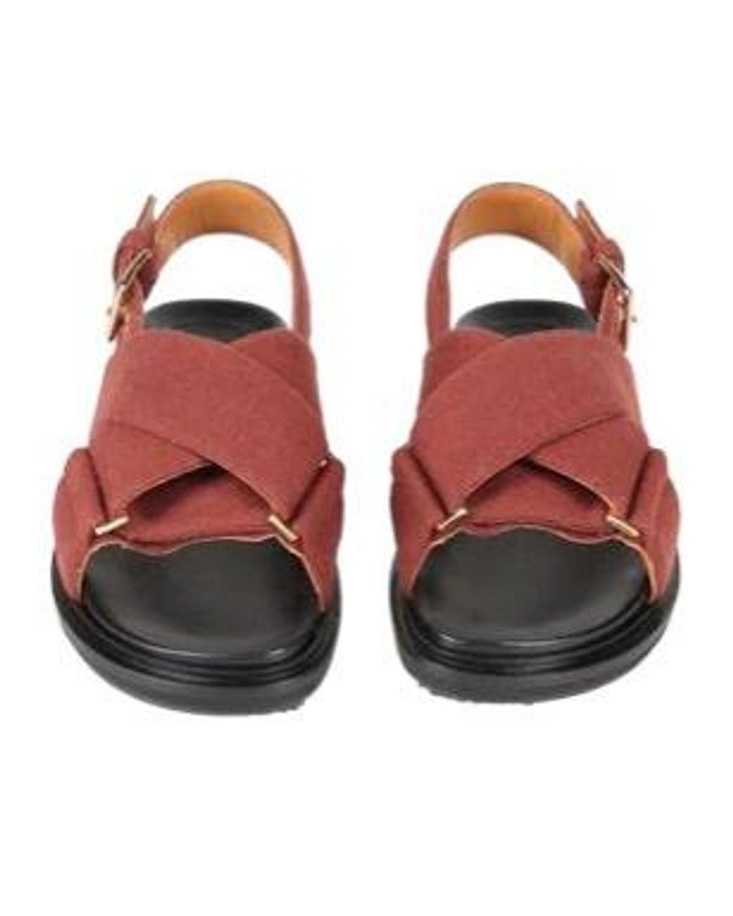 Marni Red Simple Solid Color Flat Sandals