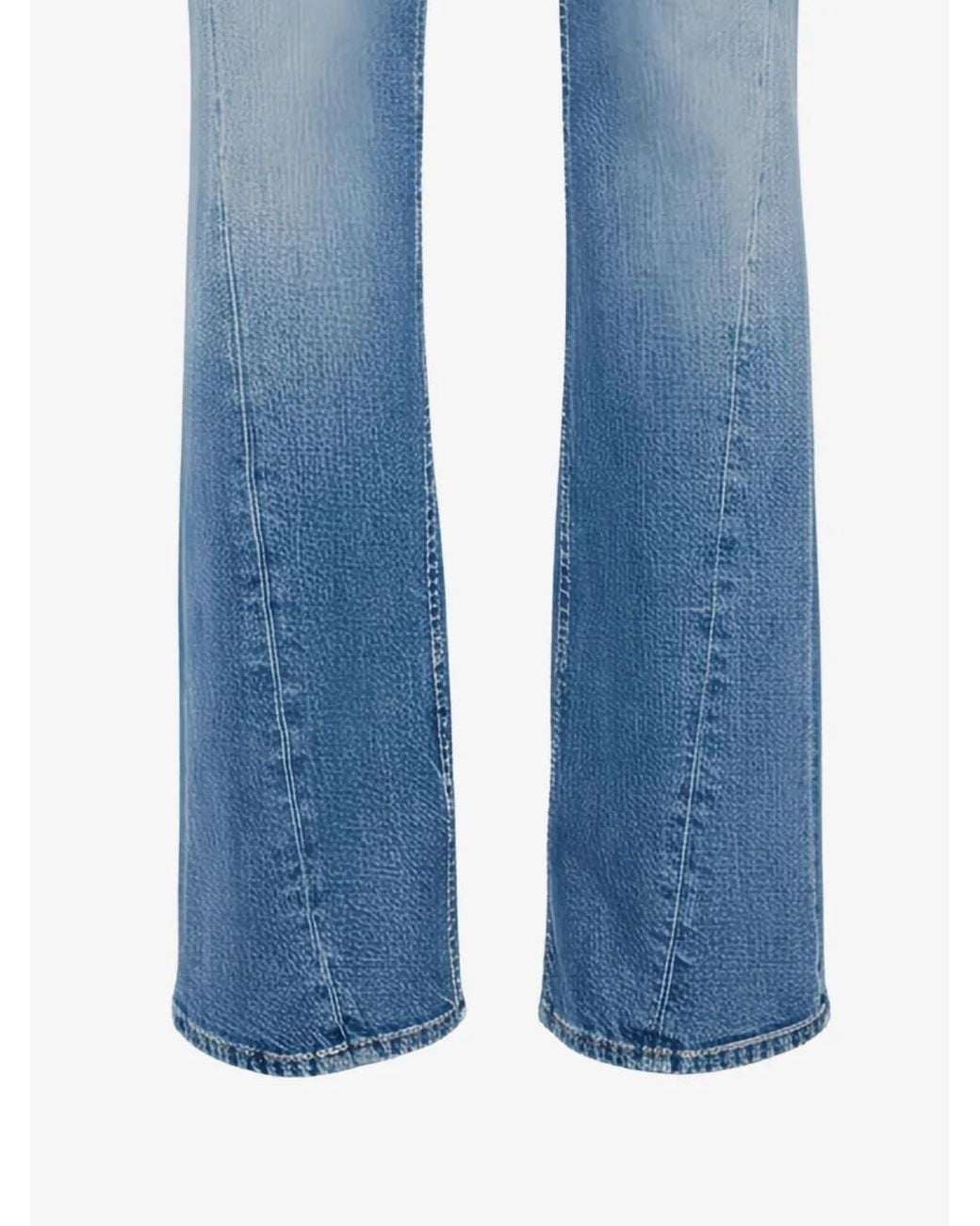 Mother Blue The Bookie Twist Skimp Faded-Effect Jeans