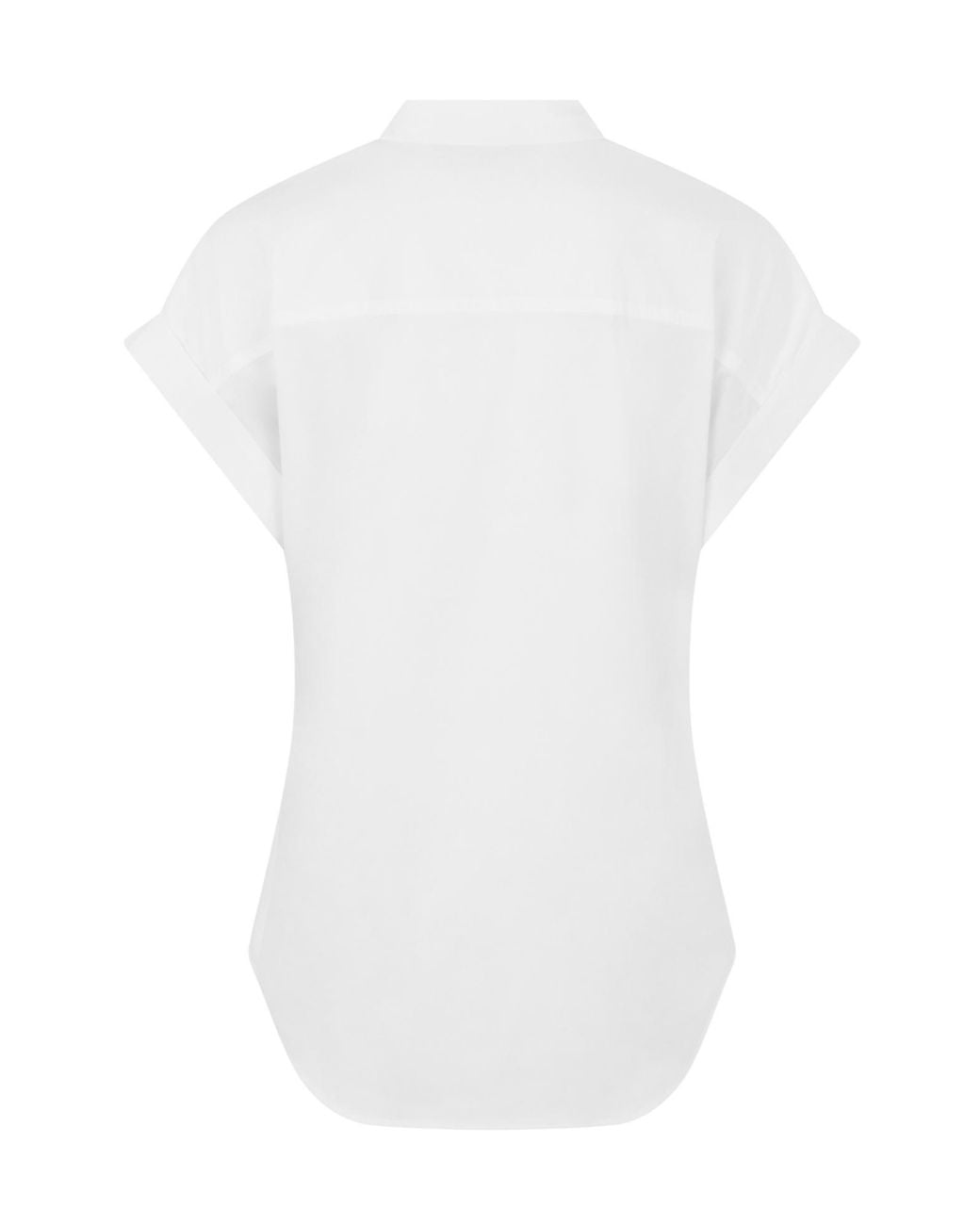 Ralph Lauren White Lauren Pleated Poplin Shirt