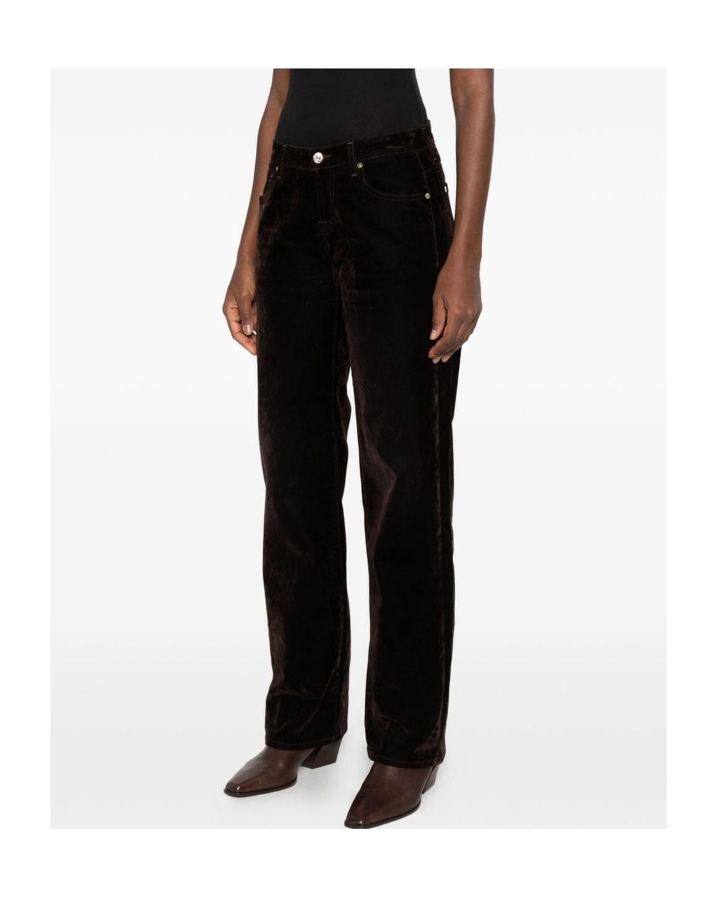 7 For All Mankind Purple Casual Trousers With Belt Loops