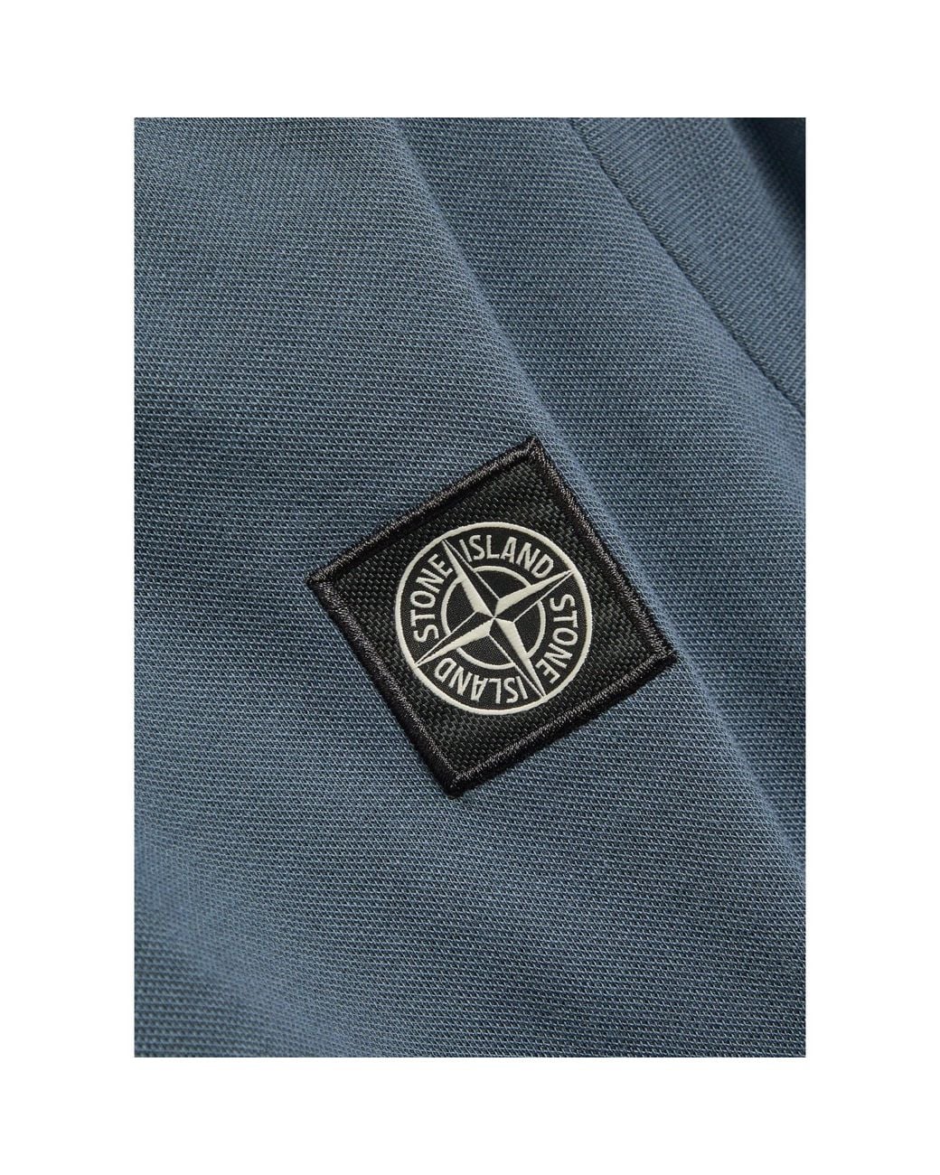 Stone Island Blue Cotton Slim-Fit Short-Sleeve Polo for men