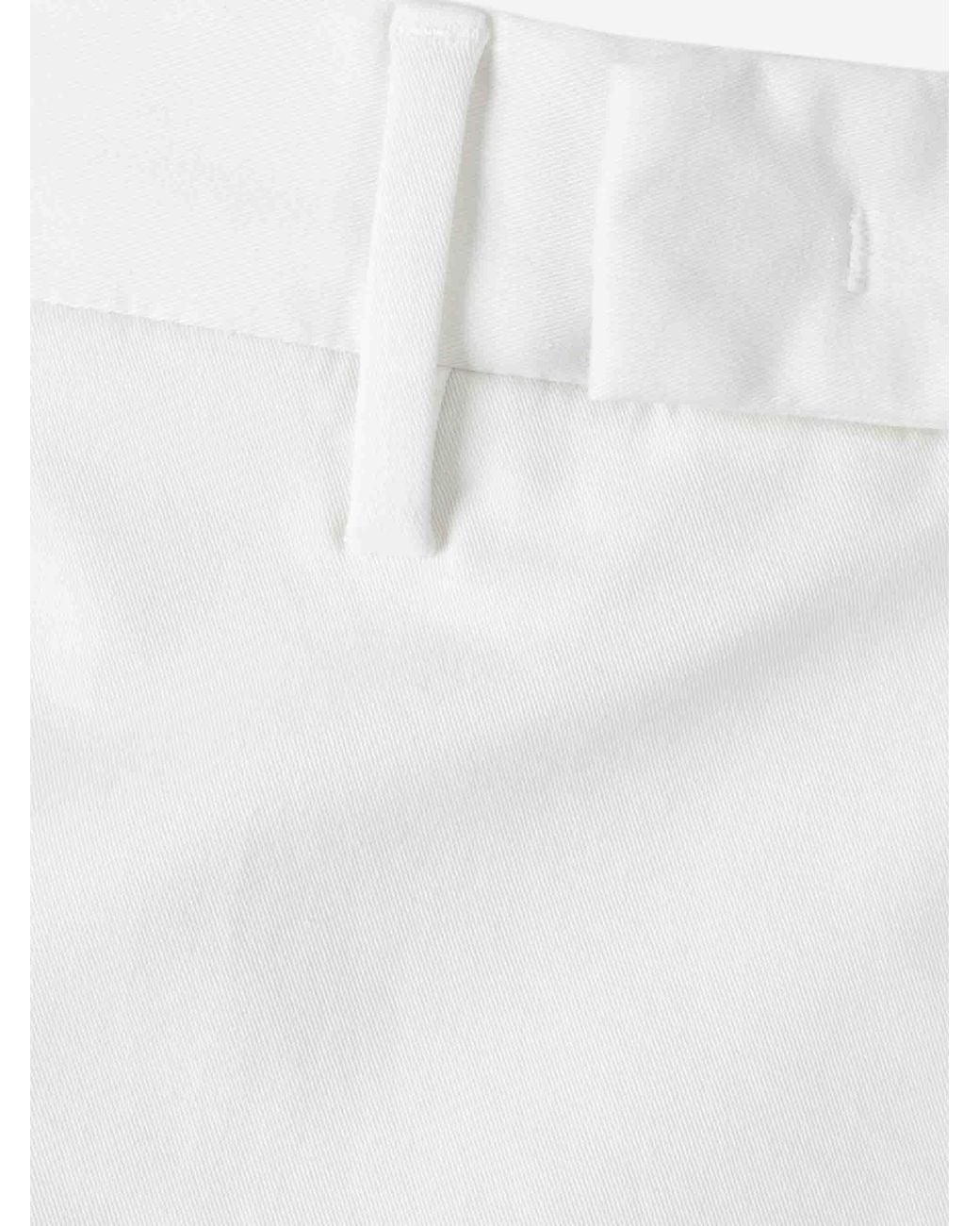 Incotex White Tailored Chino Trousers for men