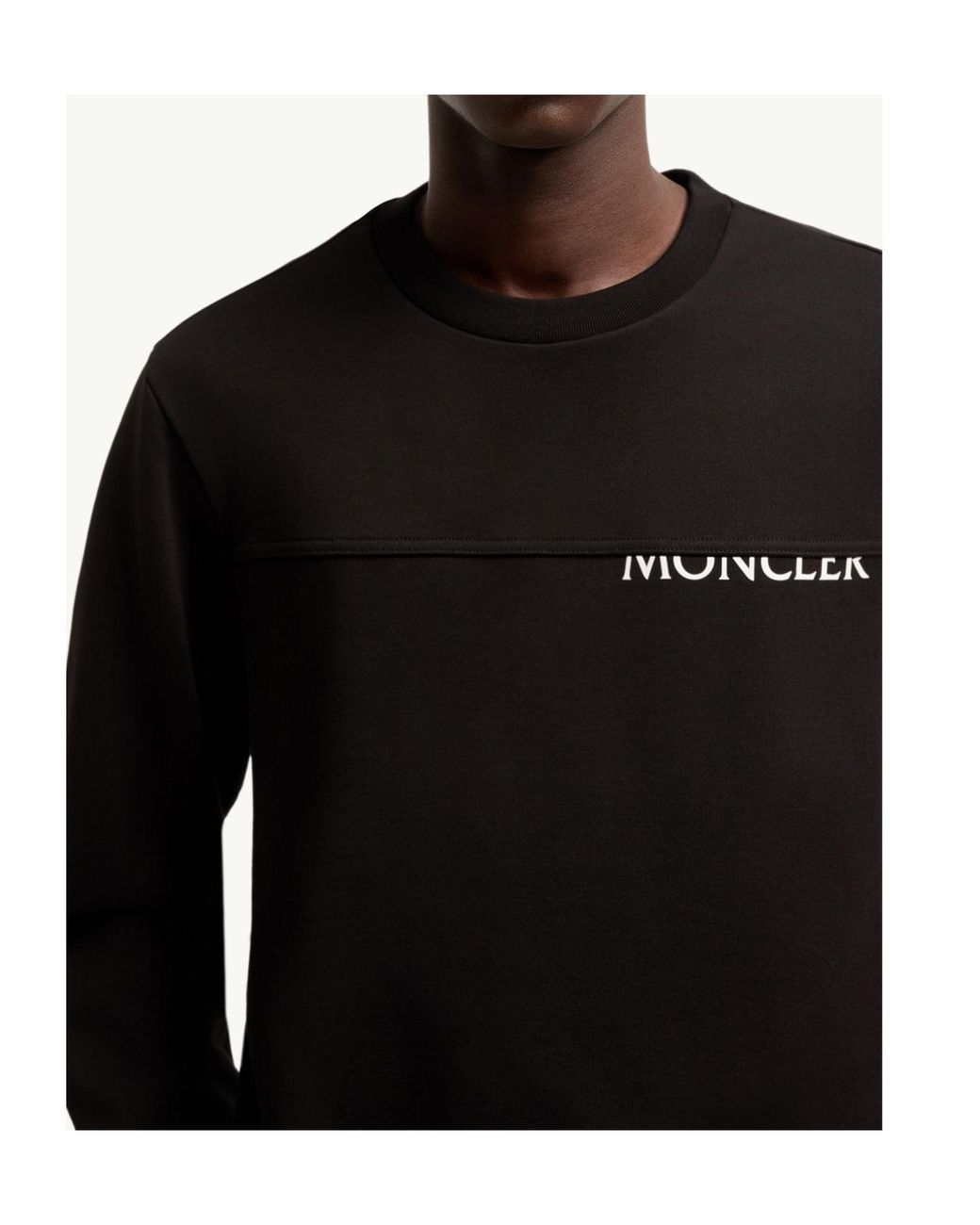 Moncler Black Logo Panel Sweatshirt for men