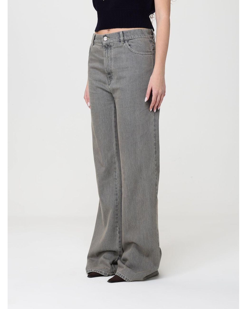 Max Mara Gray Flared Jeans