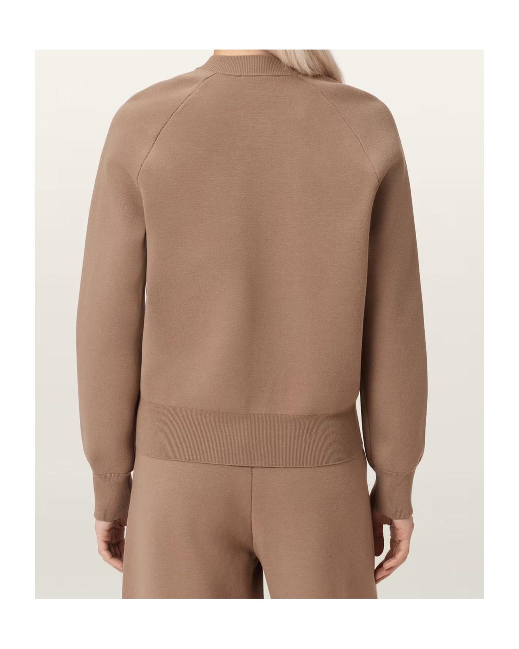AllSaints Brown Sonny Zip Up Cardigan
