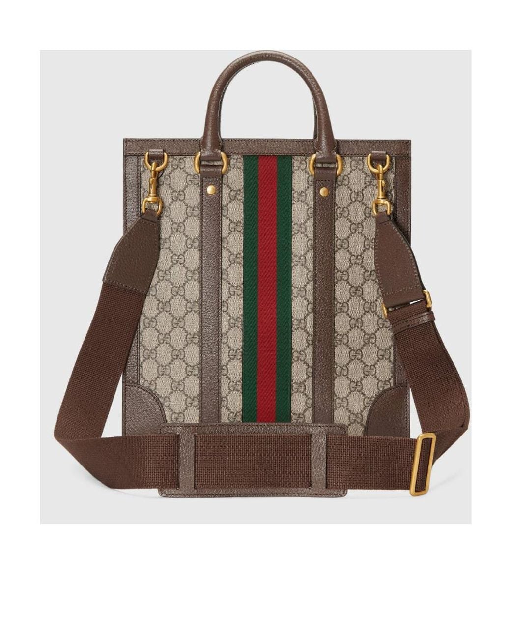 Gucci Brown Ophidia Medium Top Handle Bag for men