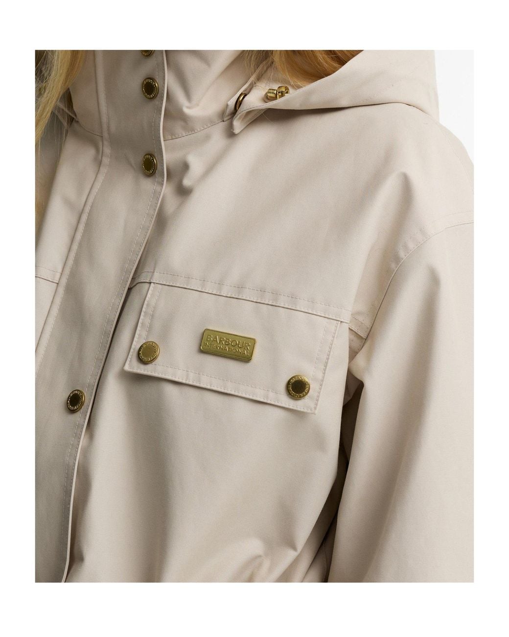 Barbour Natural Hooded Parka Coat
