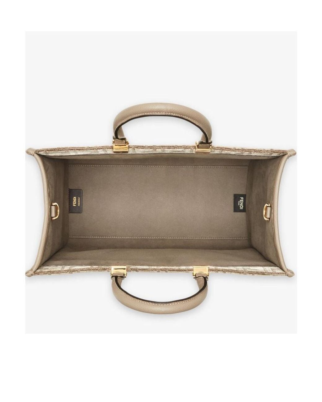 Fendi Metallic Sunshine Ff Motif Medium Tote Bag