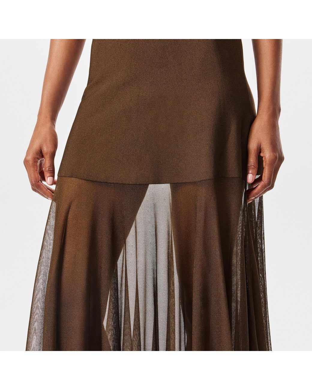 Fendi Brown Color-Block Dress