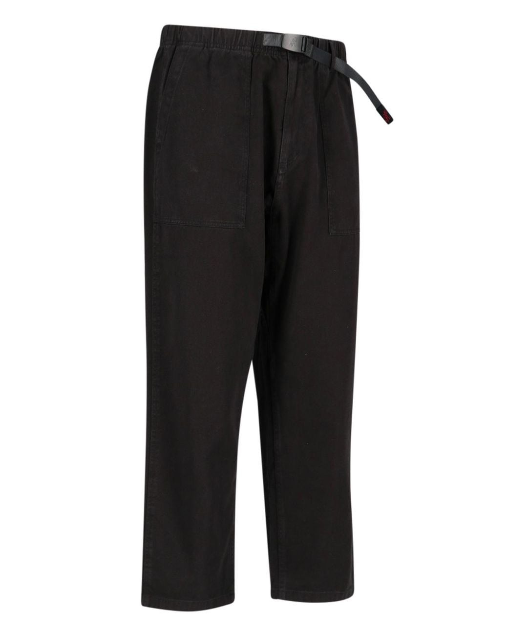 Gramicci Black Buckle-Fastening Cotton Cropped Trousers for men