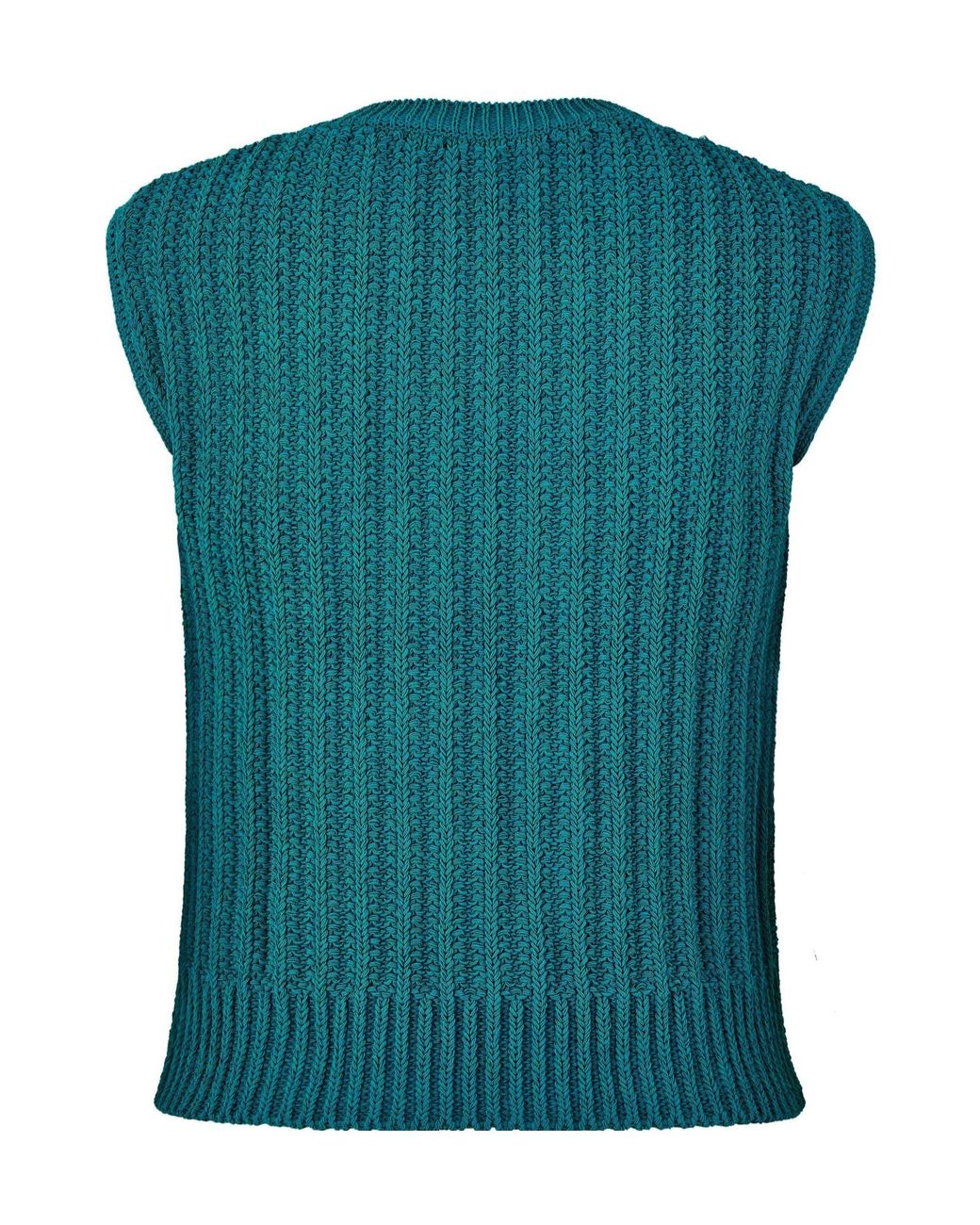 Bottega Veneta Green Solid Knitted Top for men