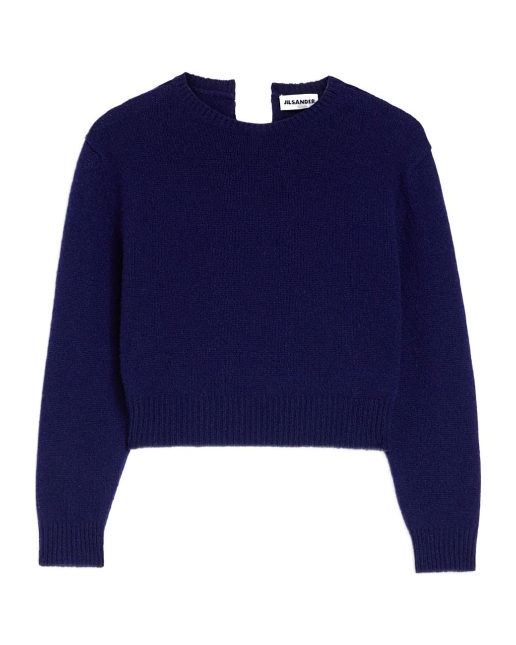 Jil Sander Blue Cropped Wool Sweater for men