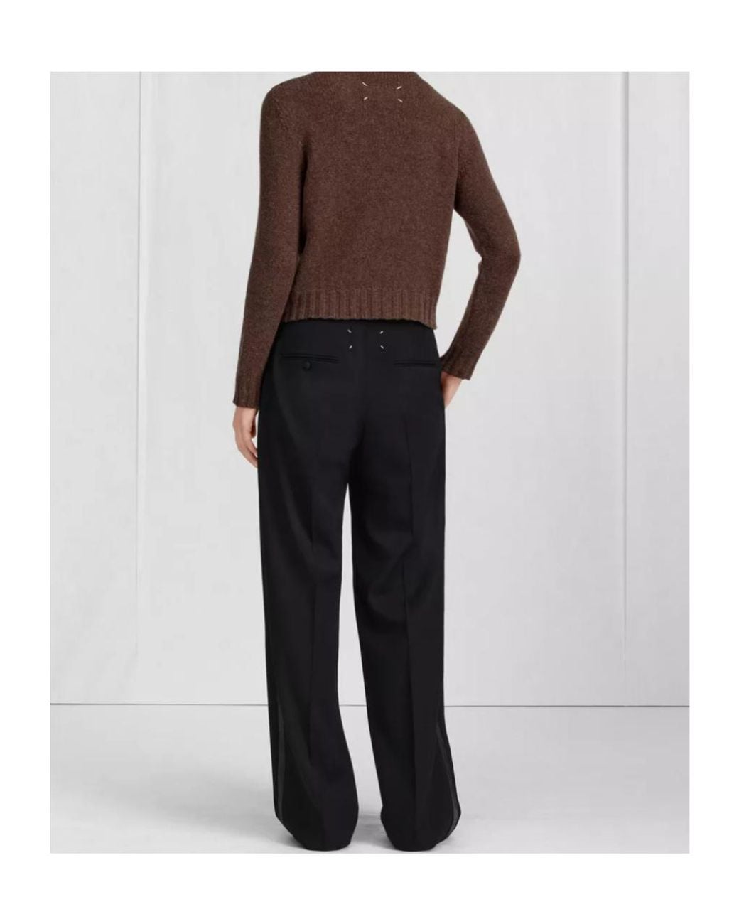 Maison Margiela Black Tailored Wide-Leg Pants